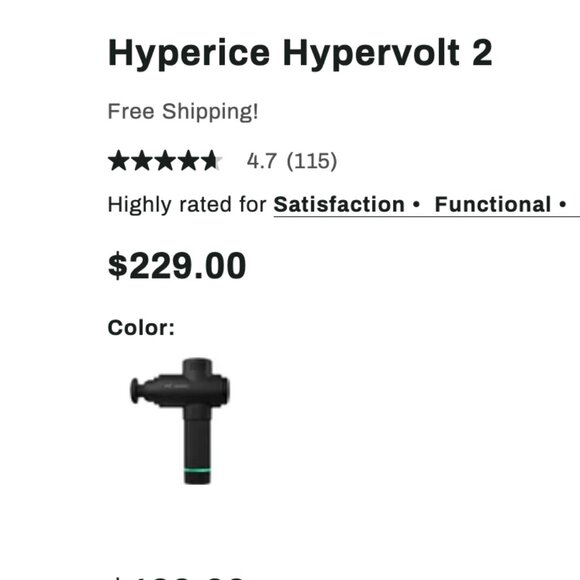 Hypervolt Go 2 Portable percussion massager - Picture 1 of 4